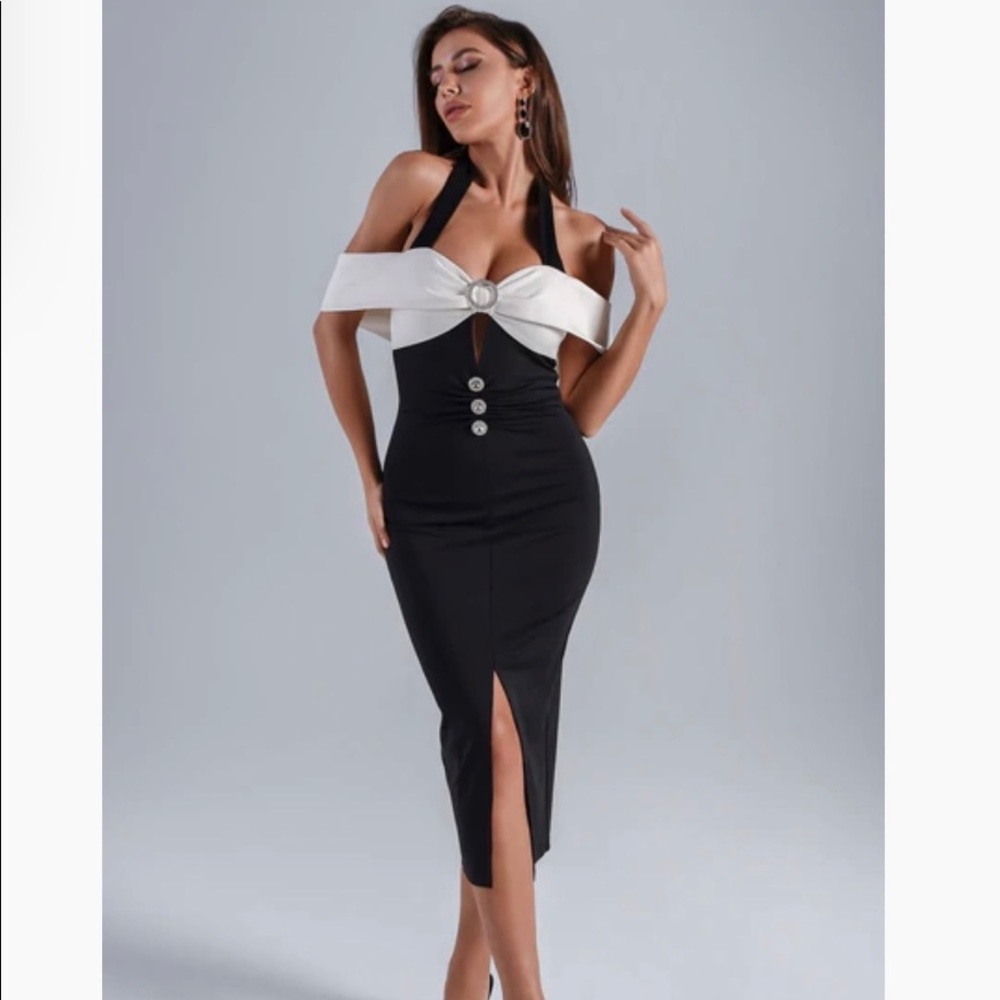 Bella Barnett Amaya halter midi dress